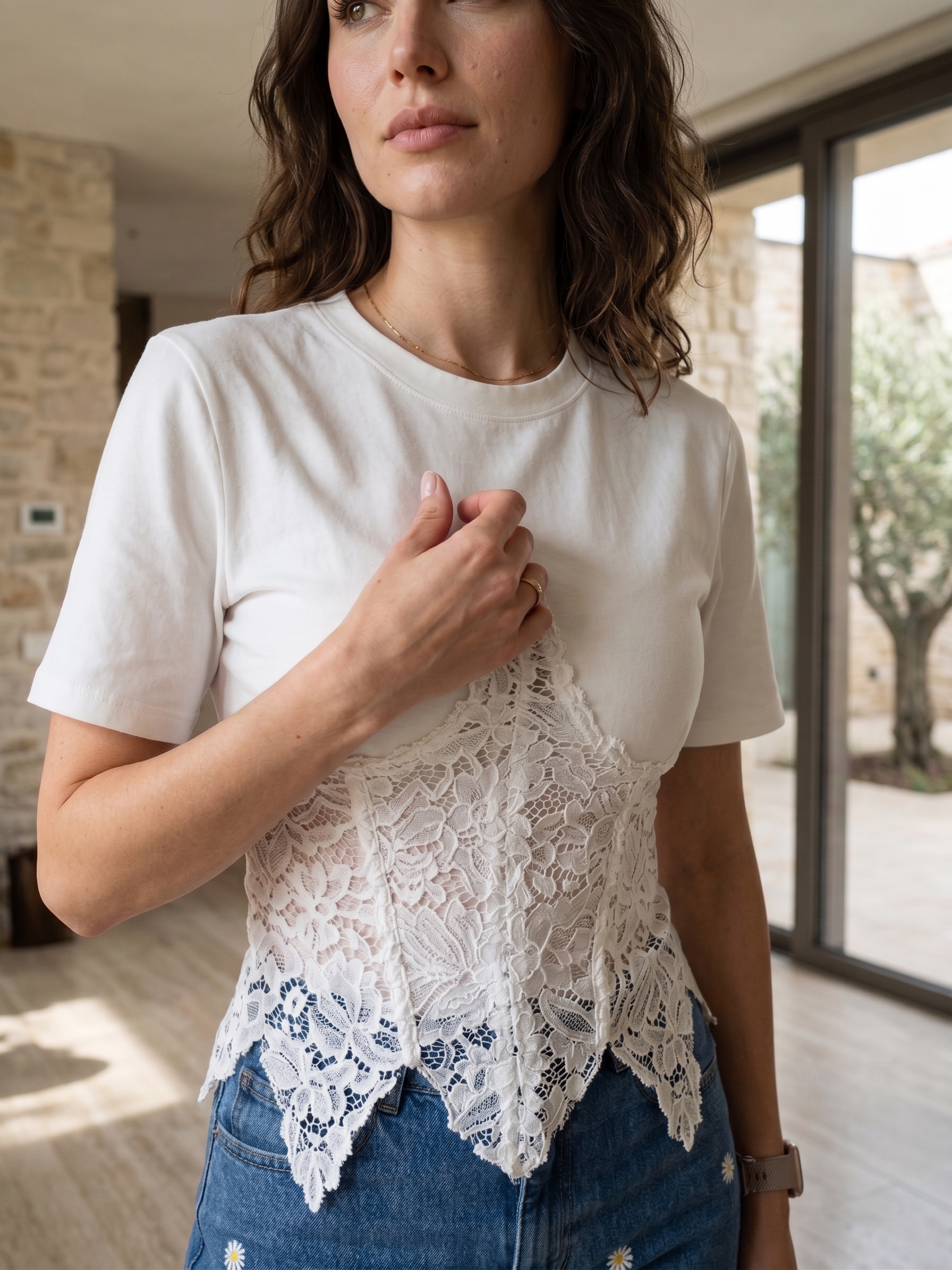 T-Shirt Corsetto in Pizzo "Aria" - immagine 6